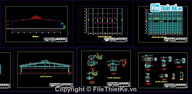 nhà xưởng,Bản vẽ full,Bản vẽ autocad,Bản vẽ chi tiết